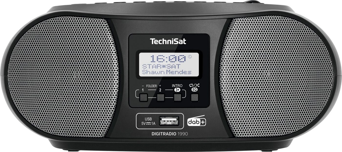TechniSat Digitradio 1990 Stereo- Boombox (Digitalradio (DAB), FM-Tuner, mit DAB+, UKW, CD-Player, Bluetooth, USB, Batteriebetrieb möglich) von TechniSat