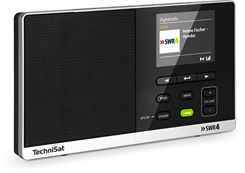 TechniSat Digitradio 215 SWR4 Edition - portables DAB Radio (DAB+, UKW, Farbdisplay, SWR4-Direktwahltaste, Wecker, Favoritenspeicher, Kopfhöreranschluss, Netz- & Batteriebetrieb) schwarz von TechniSat