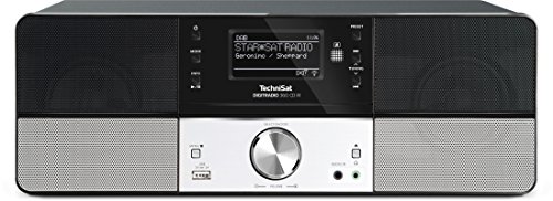 TechniSat Digitradio 360 CD IR Internetradio (Spotify, WLAN, LAN, DAB+, DAB, UKW, CD-Player, Multiroom, Radiowecker, Wifi Streamingfunktion, Multiroom, 2 x 5 Watt Lautsprecher) schwarz/silber von TechniSat