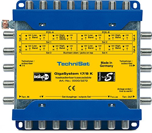 TechniSat GIGASYSTEM 17/8 K Multischalter, Kaskade für 8 weitere Teilnehmer, 4 Orbitpositionen TechniSat GIGASYSTEM 17/8 K Multischalter, Kaskade für 8 weitere Teilnehmer, 4 Orbitpositionen von TechniSat