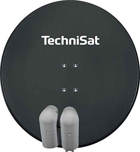 TechniSat GIGATENNE 850 – Digitale Sat-Anlage für Eutelastrasat Mehrteilnehmerempfang (85 cm Sat Spiegel, Masthalterung, Multifeed, 2x UNYSAT-Universal-Quattro-LNB im Wetterschutzgehäuse) grau von TechniSat