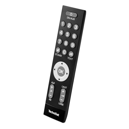 TechniSat ISIZAPPER Universal – Lernfähige Senioren-Fernbedienung mit extra großen Tasten und LED-Signalleuchte zur optischen Bestätigung von TechniSat