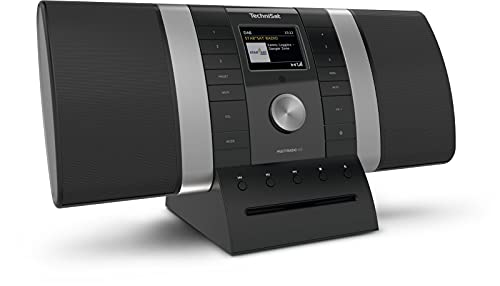 TechniSat MULTYRADIO 4.0 - Internetradio (WLAN Radio, DAB+, UKW, Spotify, Bluetooth, CD-Player, USB, Farbdisplay, Musikstreaming, 2 x 10 Watt Stereo Lautsprecher) schwarz/silber von TechniSat