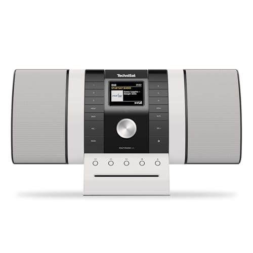 TechniSat MULTYRADIO 4.0 SE - Internetradio (WLAN Radio, DAB+, UKW, Spotify, Bluetooth, CD-Player, USB, Farbdisplay, 2 x 10 Watt Stereo Lautsprecher) Schwarz/Weiß von TechniSat