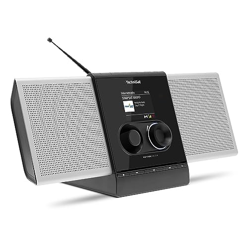 TechniSat MULTYRADIO 600 CD IR - Internetradio (Kompaktanlage, WLAN Radio, DAB+, UKW, Spotify, Bluetooth, CD-Player, USB, Farbdisplay, App-Steuerung, Fernbedienung, 40 Watt Stereo) Silber/schwarz von TechniSat