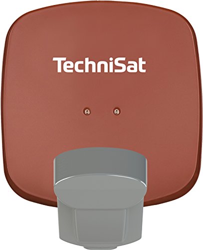 TechniSat Multytenne Duo Satellitenschüssel (45cm Sat-Anlage, 2 Orbitpositionen, 2 Teilnehmer) rot von TechniSat