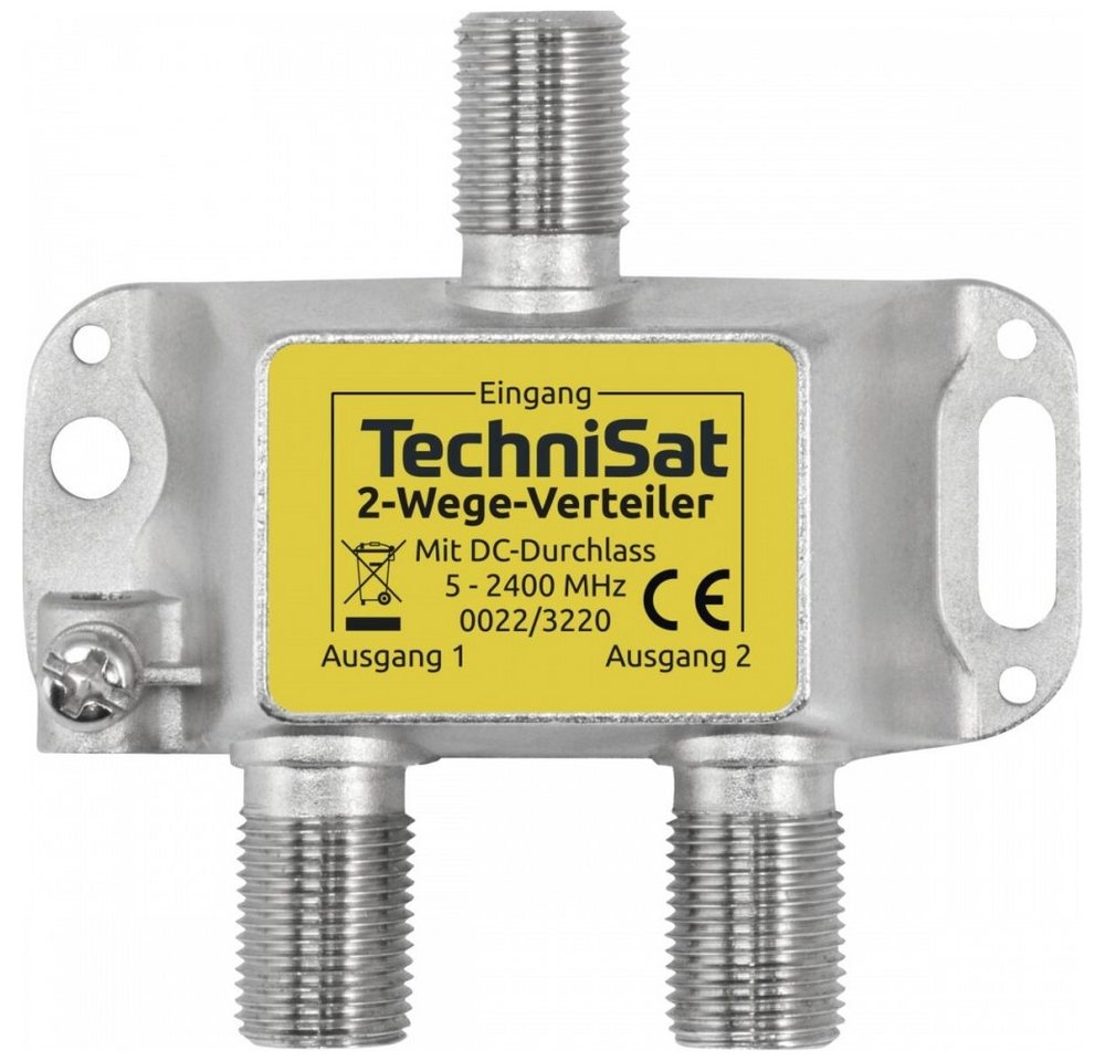 TechniSat SAT-Verteiler Technisat 2-Wege Verteiler 2x DC für Sat-Anlagen. (2-Wege Verteiler für Sat-Anlagen), Hohe Signalqualität und Stabilität von TechniSat