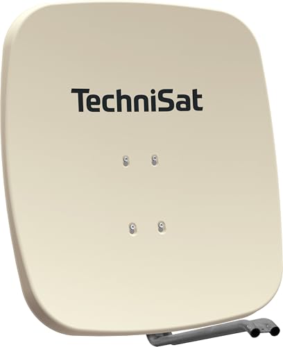 TechniSat SATMAN 65 Plus - Satellitenschüssel (65 cm Sat Anlage, Antenne mit Mast- und AZ/EL-Halterung passend für UNYSAT-Universal LNB) Beige von TechniSat