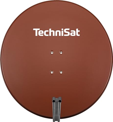 TechniSat SATMAN 850 PLUS - Satellitenschüssel mit AZ-EL Halterung (85 cm Sat Anlage mit LNB Haltearm geeignet für UNYSAT Universal-LNB) rot von TechniSat