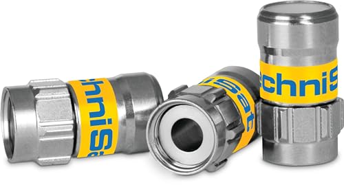 TechniSat 10 Stück Self-Install F-Stecker (zur Montage ohne Werkzeug, Stecker für Koaxialkabel mit 6,6 – 7,0 mm Außendurchmesser) von TechniSat
