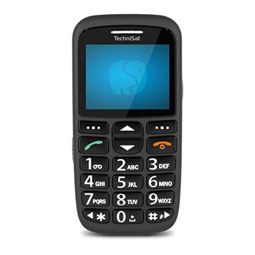 TechniSat TECHNIPHONE ISI 3 - Seniorenhandy ohne Vertrag (2.2 Zoll Display, Mini SIM, MicroSD Kartenslot, große Tasten, inklusive Ladestation, 900 mAh Akku) schwarz von TechniSat