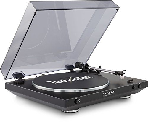 TechniSat TECHNIPLAYER LP 200 - Vollautomatik-Plattenspieler (mit USB-Ausgang und Digitalisierungsfunktion, Drehzahl: 33/45 U/min, Riemenantrieb mit Aluminium-Plattenteller), schwarz von TechniSat