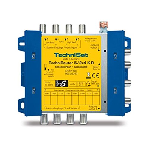 TechniSat TECHNIROUTER 5/2x4 K-R - Kaskade für Digitale Einkabellösung (DiSEqC, EN 50494, Rückkanal-tauglich, 1 Orbitposition ohne Einschränkungen, in Multischalterverteilung integrierbar) von TechniSat