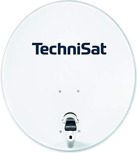 TechniSat TECHNITENNE 70 Satelliten-Schüssel für 4 Teilnehmer (70 cm digital Sat Anlage, Komplettset aus Antenne mit Masthalterung und Quattro-Switch-LNB), lichtgrau von TechniSat