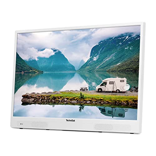 TechniSat TECHNIVISION HD32AW MOBIL - kompakter, tragbarer Direct-LED-Smart TV (32 Zoll, Dreifacher Tuner: Satellit, Kabel, DVB-T2, aufladbarer Akku, WLAN, Bluetooth, Timeshift, USB-Recording) weiß von TechniSat