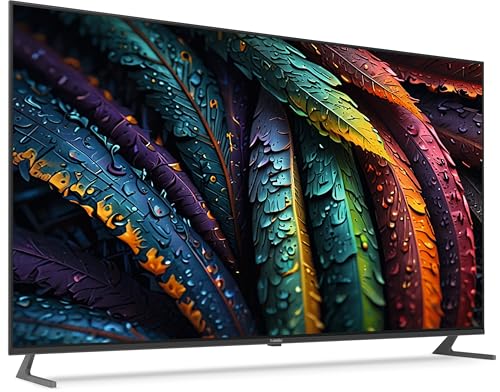 TechniSat TV 55 UHD - 55 Zoll/139 cm 4K/UHD Smart Fernseher (Triple Tuner, WLAN, Streaming Apps, Bluetooth, USB Recording, Timeshift, 2 x 10 Watt) Schwarz von TechniSat