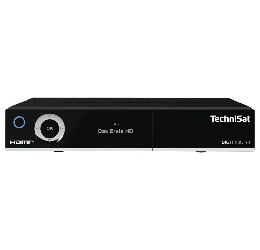 TechniSat TechniSat DIGIT ISIO S4 Set-Top-Box in Schwarz SAT-Receiver (DVB-S, DVB-S2, HbbTV-fähig mit Internetzugang) von TechniSat