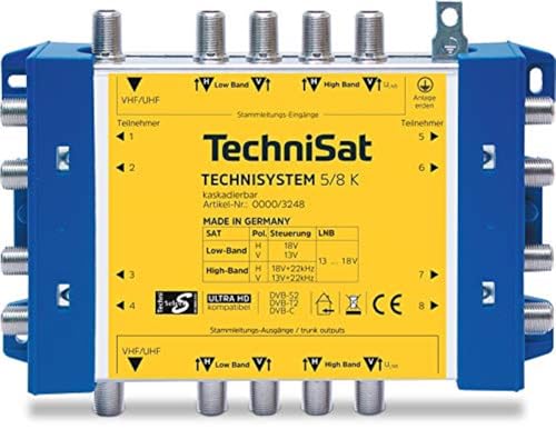 TechniSat TECHNISYSTEM 5/8 K - Kaskade zur Erweiterung der Grundeinheit (Multischalter-System für Großanlagen, mit Anschlussmöglichkeit von 4 ZF-Ebenen/Sat Blöcke, für Quattro-LNB) TechniSat TECHNISYSTEM 5/8 K - Kaskade zur Erweiterung der Grundeinheit (Multischalter-System für Großanlagen, mit Anschlussmöglichkeit von 4 ZF-Ebenen/Sat Blöcke, für Quattro-LNB) von TechniSat