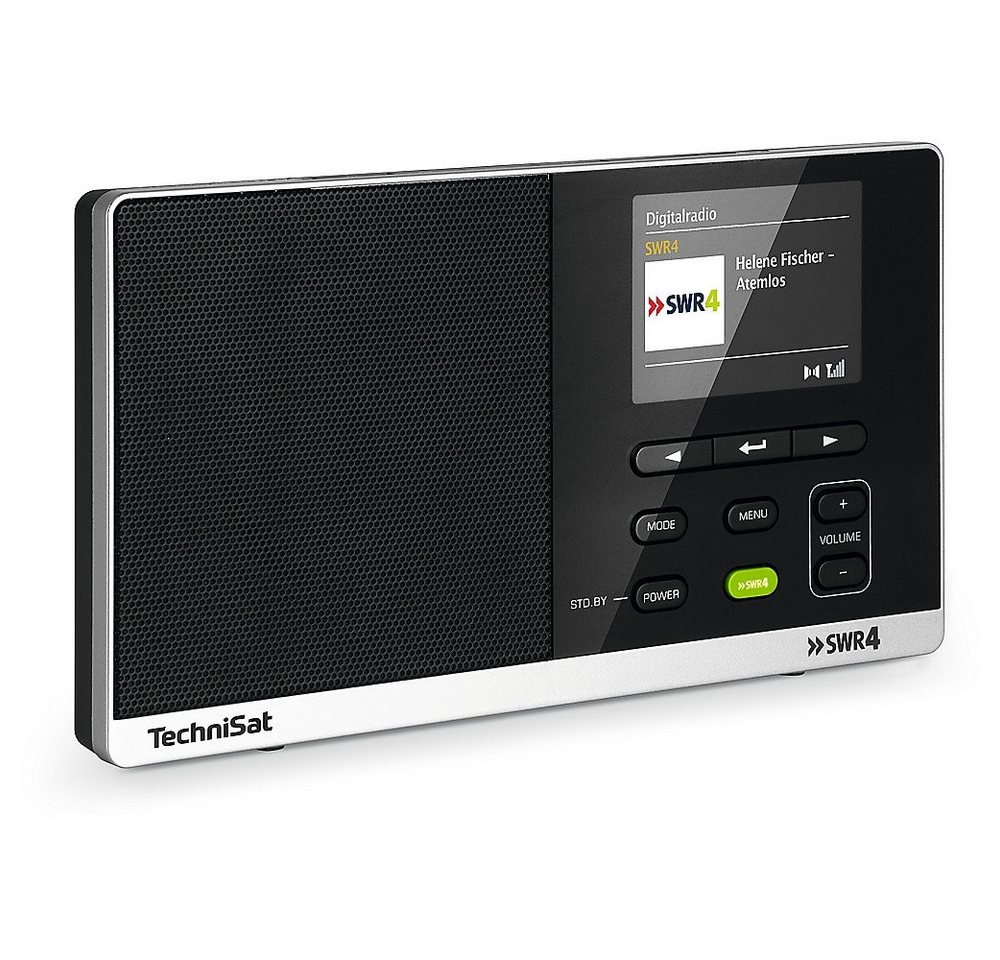 TechniSat Technisat DigitRadio 215 SWR4-Edition Schwarz Internet-Radio (DAB+ und UKW Radio, Favoritenspeicher mit 20 Sendern, Portables DAB+ und UKW Radio) von TechniSat