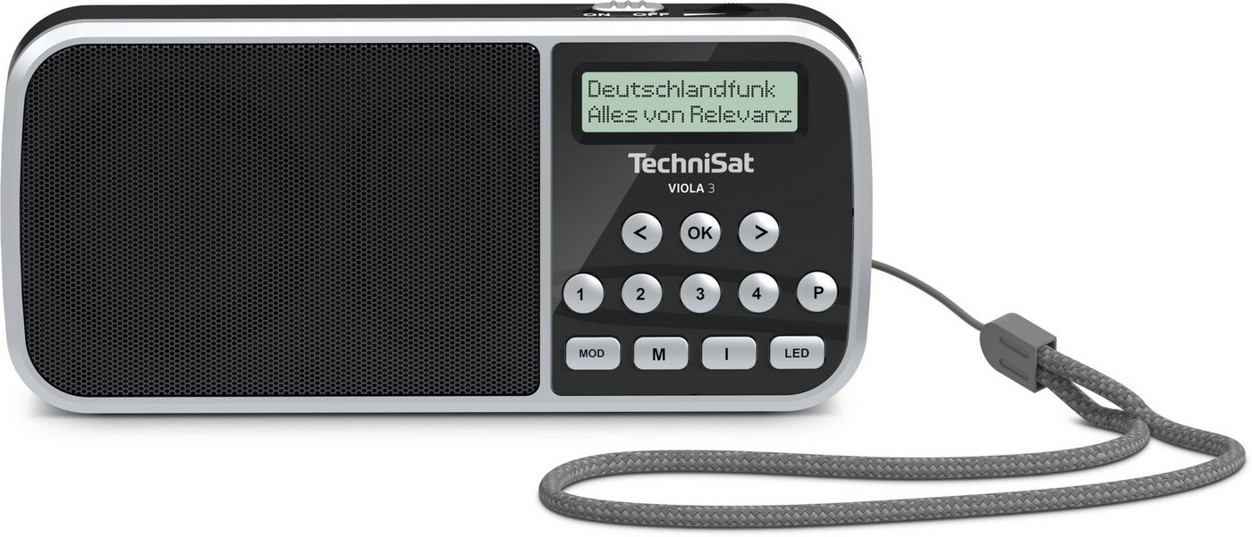 TechniSat VIOLA 3 Digitalradio (DAB) (LCD Display, Kopfhöreranschluss, LED-Taschenlampe, Favoritenspeicher) von TechniSat