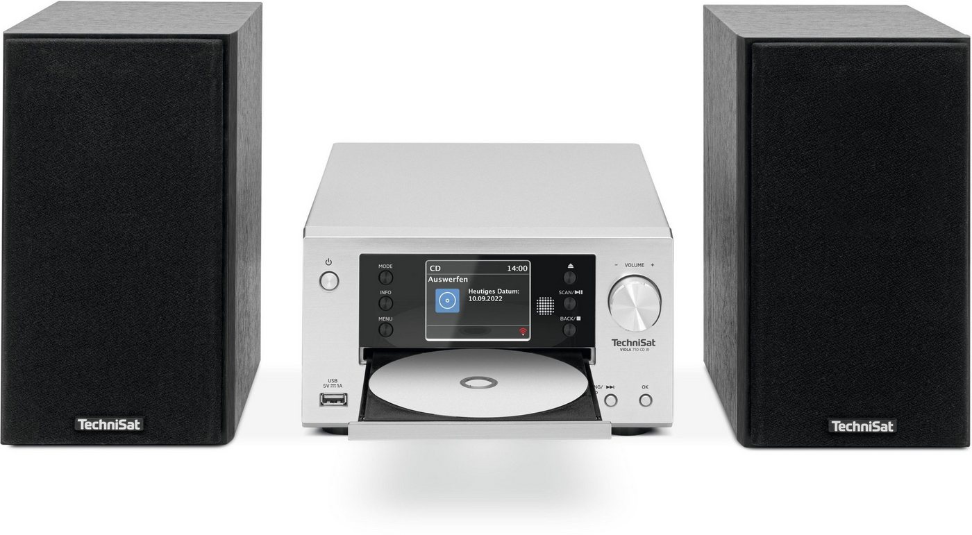 TechniSat VIOLA 710 CD IR Internet-Radio (Digitalradio (DAB), FM-Tuner mit RDS, Internetradio, 40 W, CD-Player, Bluetooth, App-Steuerung, WLAN-Konnektivität) von TechniSat