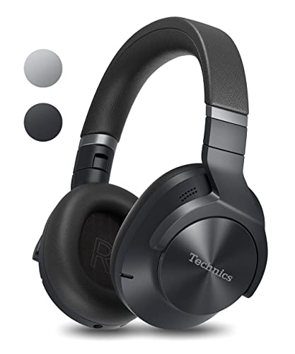 Technics EAH-A800E-K Bluetooth Kopfhörer, Over-Ear mit Noise Cancelling und Mikrofon, ergonomisches Design, einfache Verbindung, Schwarz von Technics