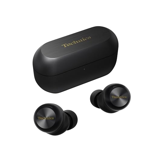 Technics EAH-AZ100E-K Kabellose Ohrhörer mit Geräuschunterdrückung, 10mm Magnetic Fluid Driver, Multipoint-Bluetooth, Voice Focus AI, Bequeme In-Ear-Kopfhörer, Schwarz von Technics