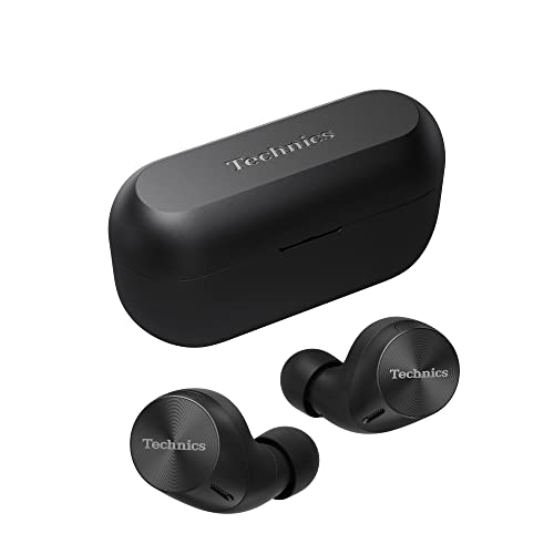 Technics EAH-AZ60M2EK kabellose Ohrhörer mit Noise Cancelling, Multipoint Bluetooth 3 Geräte, komfortable In-Ear-Kopfhörer, Kabelloses Laden, Schwarz von Technics