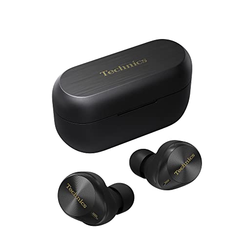 Technics EAH-AZ80E-K kabellose Ohrhörer mit Noise Cancelling, Multipoint Bluetooth 3 Geräte, bequemer In-Ear-Ohrhörer, Kabelloses Laden, Schwarz von Technics