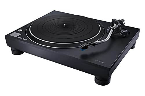 Technics SL-100C Plattenspieler mit Direktantrieb, AT-VM95C Tonabnehmer, Autolift, 3 Geschwindigkeiten, Staubschutz, PHONO-Kabel, schwarz von Technics