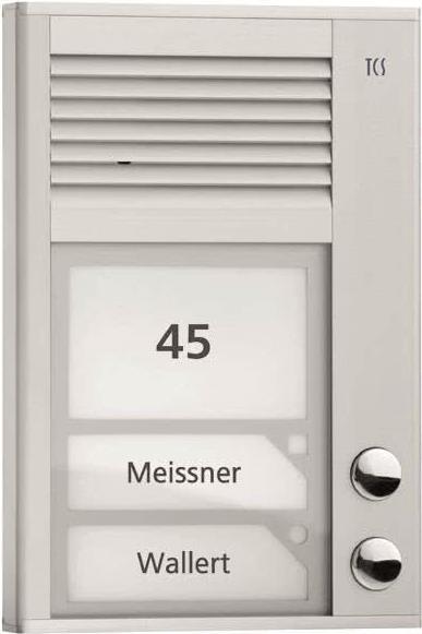 AP-Tuerstation PAK02-EN Audio 2 Tasten 1-r. AP silber (PAK02-EN) von Technisat