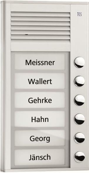 AP-Tuerstation PAK06-EN Audio 6 Tasten 1-r. AP silber (PAK06-EN) von Technisat