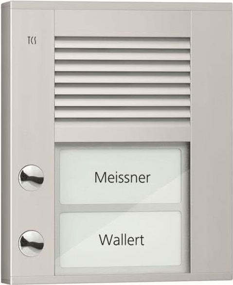 Audio Außenstation PDS PDS02-EN/04 2Tasten 1reihig AP silber (PDS02-EN/04) von Technisat