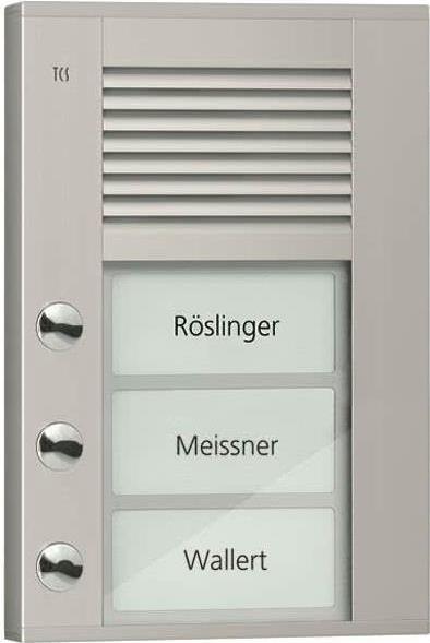 Audio Außenstation PDS PDS03-EN/04 3Tasten 1reihig AP silber (PDS03-EN/04) von Technisat