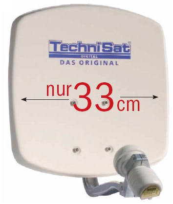 DigiDish 33 Satelliten-Reflektor + Universal LNC grau von Technisat