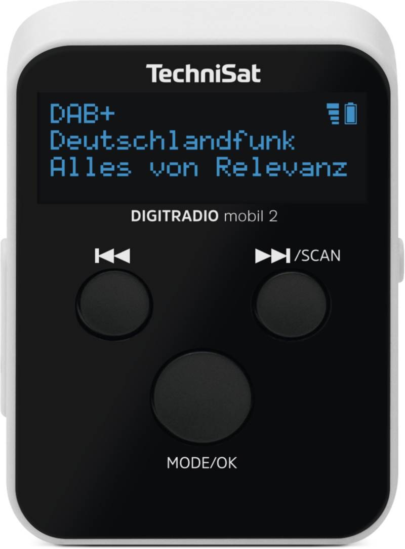 DigiRadio mobil 2 Taschenradio DAB+UKW schwarz/weiss von Technisat