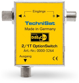 OptionSwitch 2/1 T DiSEqC-Umschalter OptionSwitch 2/1 T DiSEqC-Umschalter von Technisat