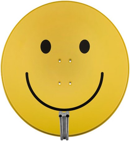 SATMAN 850 Plus Satelliten-Reflektor inkl. LNB-Halteschelle smily gelb von Technisat