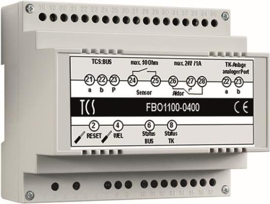 TCS FBO1110-0400 Interface TKI bis zu 64Rufziele 16st Rufnummer Hutschiene 6TE (FBO1110-0400) von Technisat