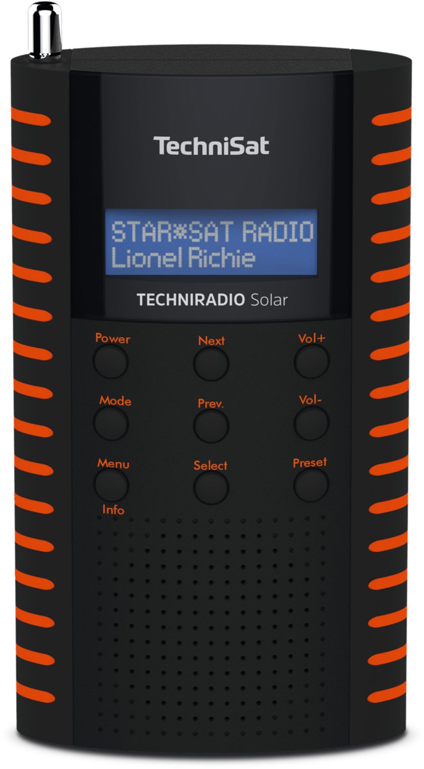 TechniRadio Solar Taschenradio schwarz/orange von Technisat