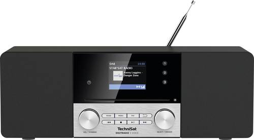 TechniSat DIGITRADIO 3 VOICE Tischradio DAB+, UKW AUX, CD, USB Akku-Ladefunktion, Barrierefrei, Inkl von Technisat