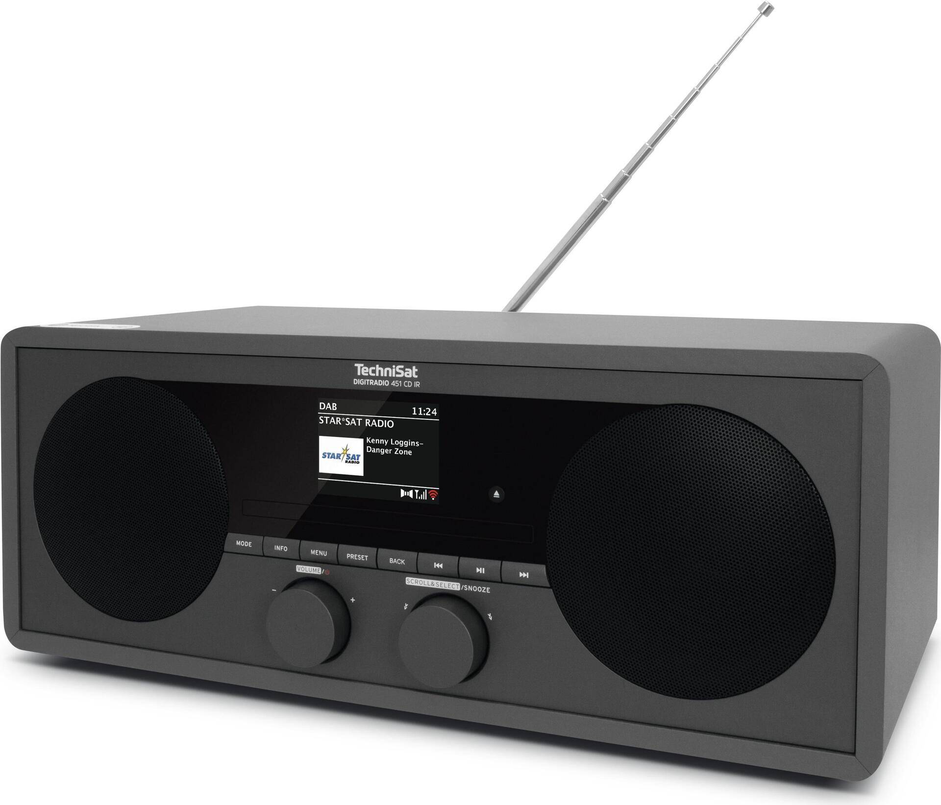 TechniSat DIGITRADIO 451 CD IR - DAB+,FM - 87,5 - 108 MHz - 174 - 240 MHz - 30 W - TFT - 6,1 cm (2.4 ) (0002/3938) von Technisat