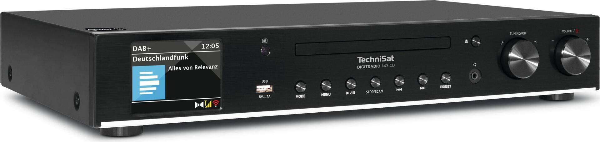 TechniSat DigitRadio 143 CD - Audiosystem - Schwarz (0000/3989) von Technisat