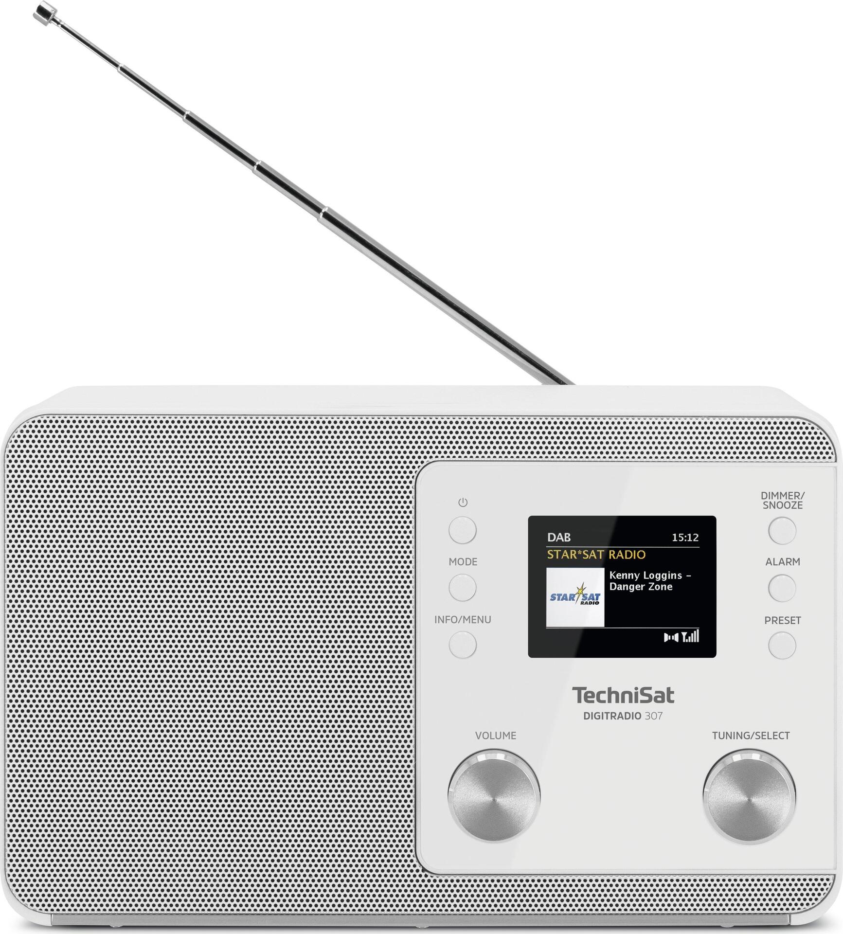 TechniSat DigitRadio 307 - DAB-Radio - 5 Watt (Gesamt) - weiß von Technisat