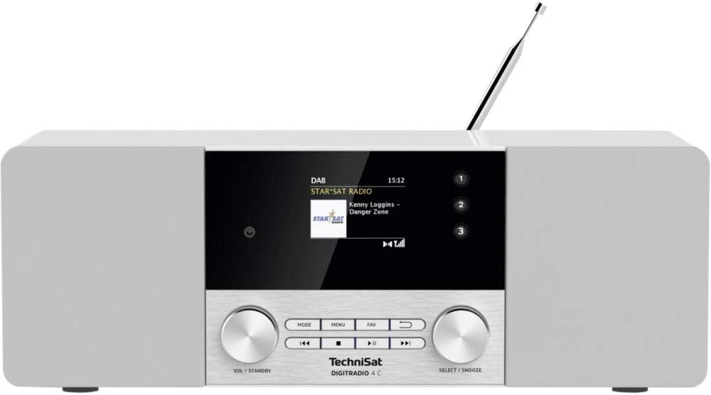 TechniSat DigitRadio 4 C - DAB-Radio - 2 x 10 Watt - weiß von Technisat