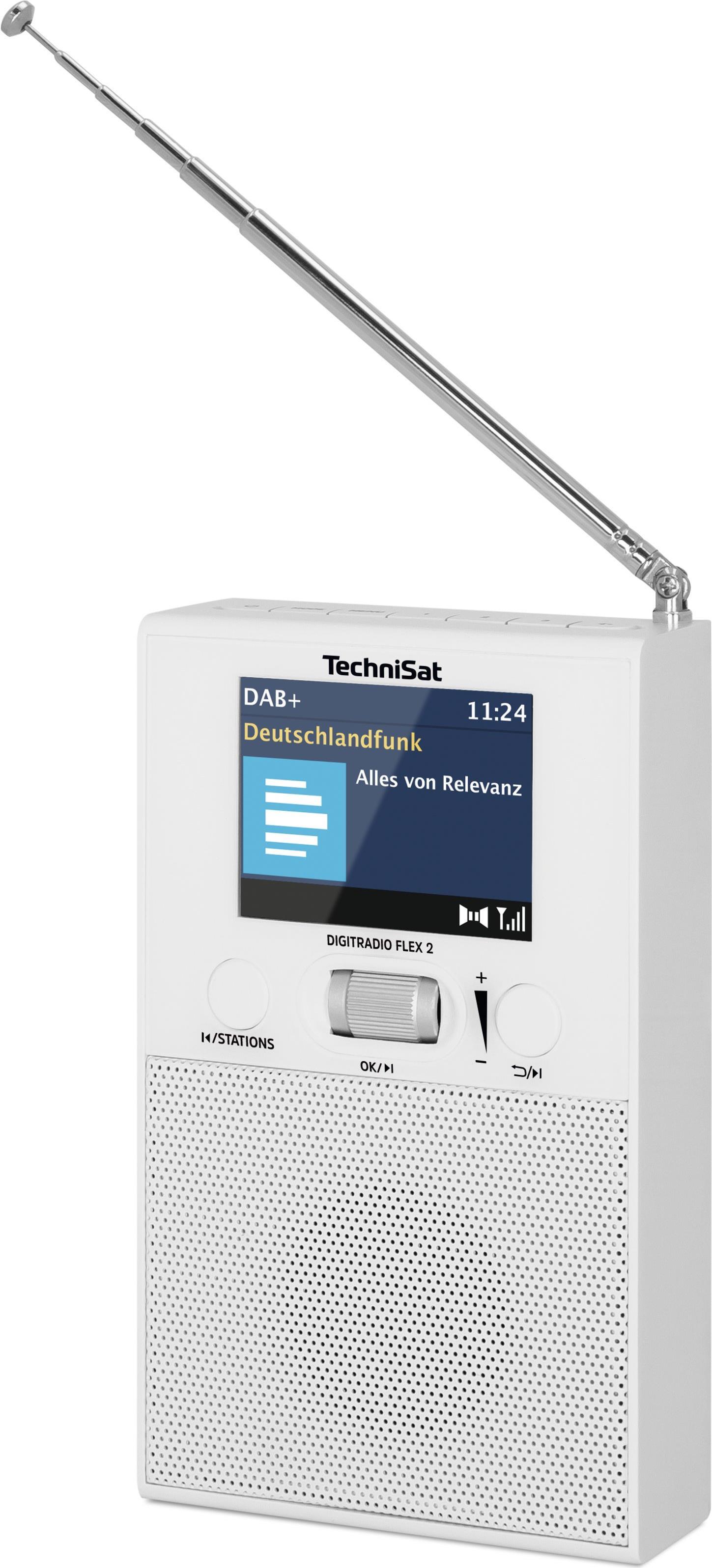 TechniSat DigitRadio FLEX 2 - DAB-Radio - 1.5 Watt (Gesamt) - weiß von Technisat
