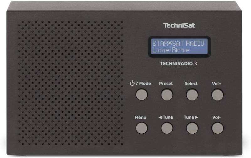 TechniSat TechniRadio 3 DAB Radio (DAB+, UKW, portabel, Radiowecker, Blockdesign) schwarz von Technisat