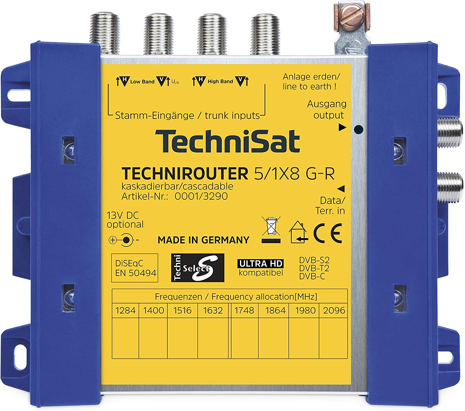 TechniSat TechniRouter 5/1x8 G-R - Multiswitch Satelliten-/terrestrisches Signal von Technisat