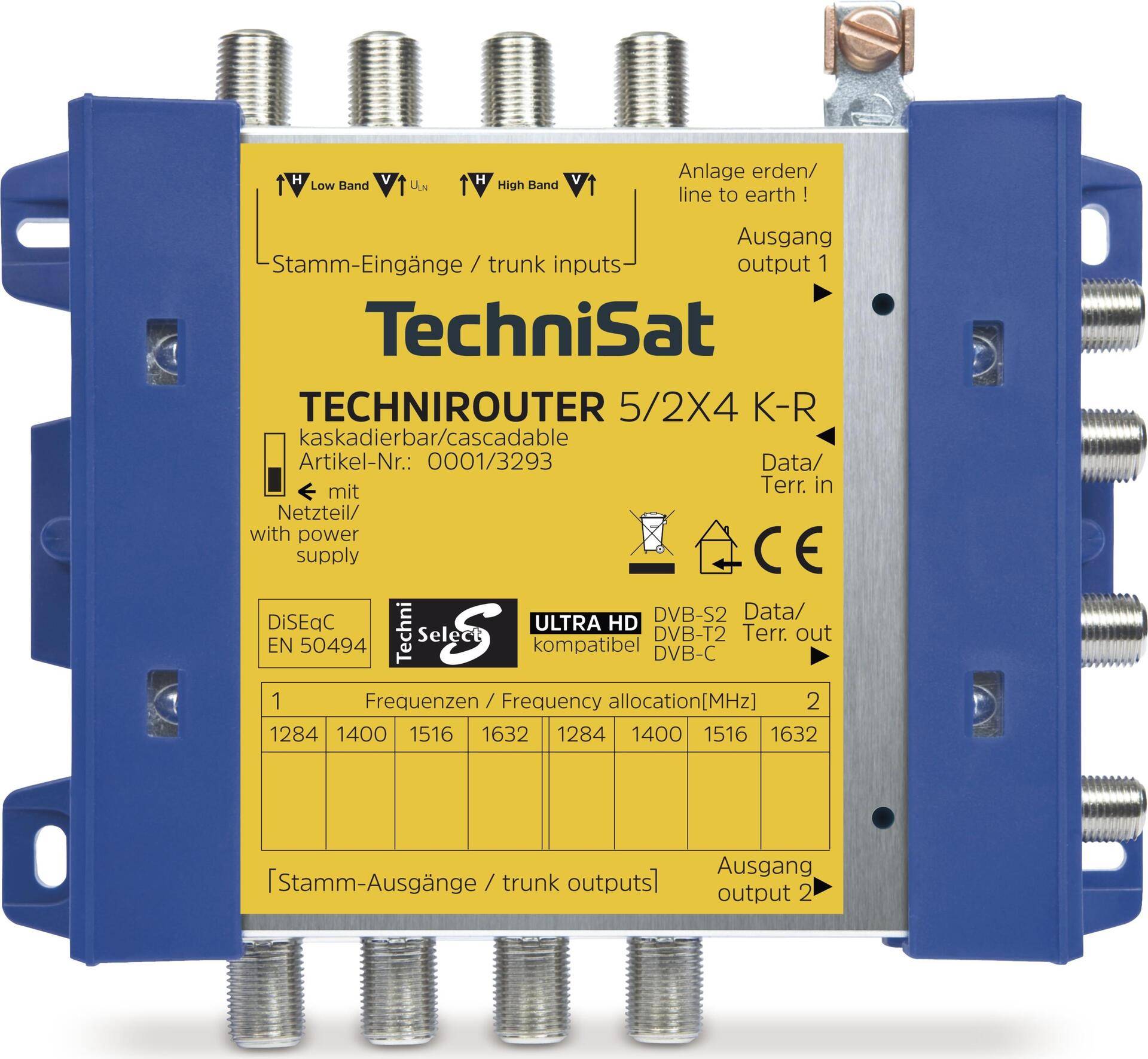 TechniSat TechniRouter 5/2x4 K-R - Multiswitch Satelliten-/terrestrisches Signal von Technisat