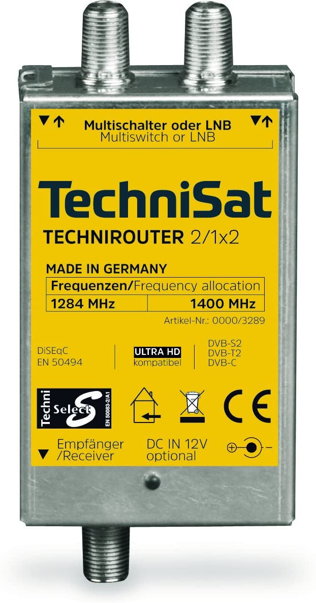 TechniSat TechniRouter Mini 2/1x2 - Multiswitch Satelliten-/terrestrisches Signal TechniSat TechniRouter Mini 2/1x2 - Multiswitch Satelliten-/terrestrisches Signal von Technisat